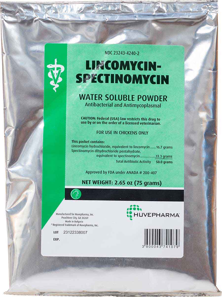 Lincomycin-Spectinomycin Water Soluble Powder for Chickens Huvepharma ...