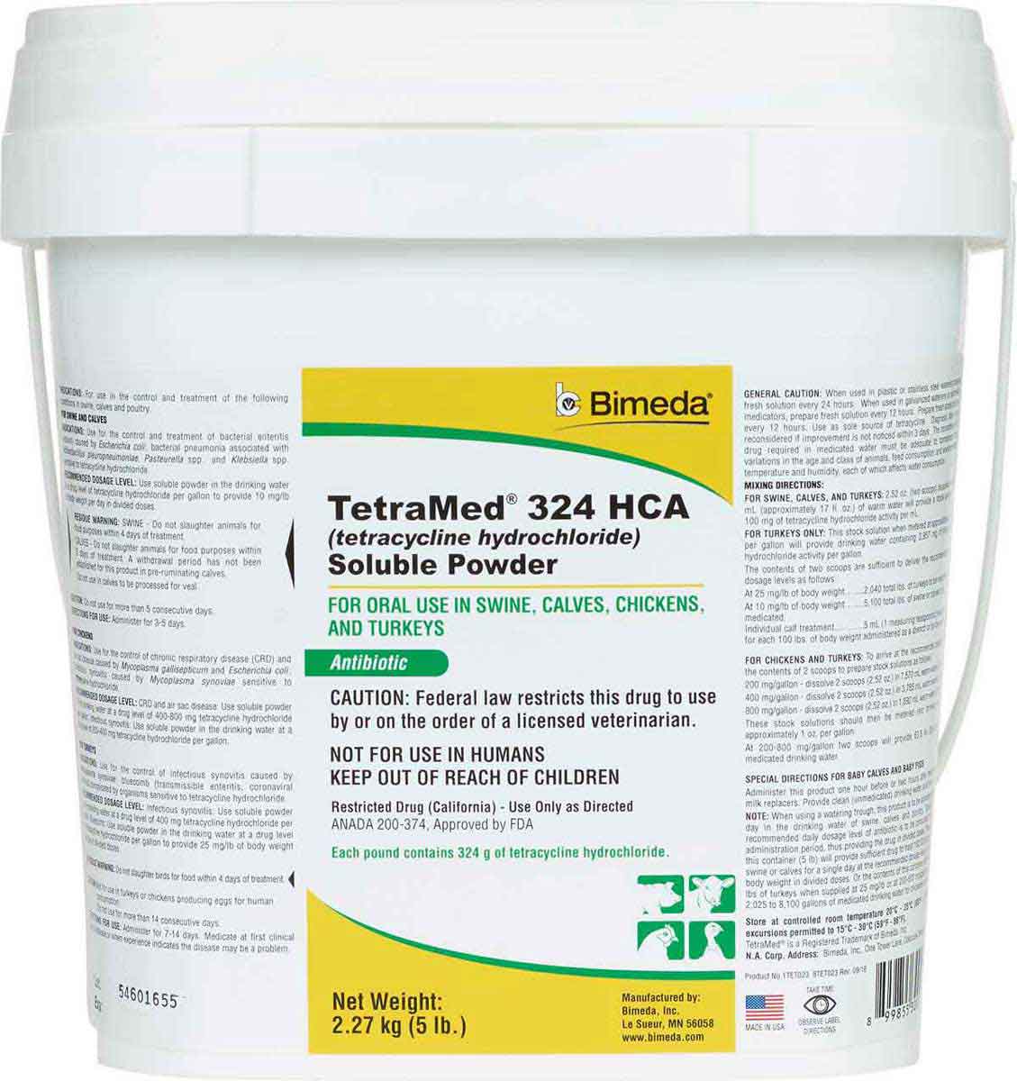 tetracycline hydrochloride water soluble vet dosage