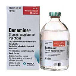 Banamine (Flunixin Meglumine) 50mg/ml 100 ml - Item # 134RX