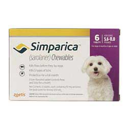Simparica Chewable Tablets for Dogs 5.6-11 lbs 6 ct - Item # 1360RX