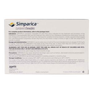 Simparica Chewable Tablets for Dogs 5.6-11 lbs 6 ct - Item # 1360RX