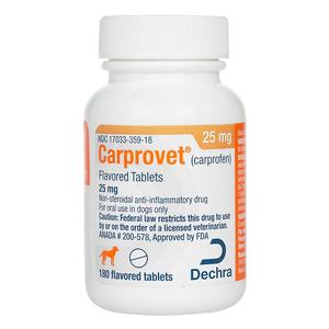 Carprovet Carprofen (compares to Rimadyl) 25 mg 180 ct - Item # 1374RX