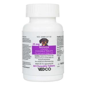 Novox Carprofen Chewables for Dogs (compares to Rimadyl) 25 mg 60 ct - Item # 1406RX