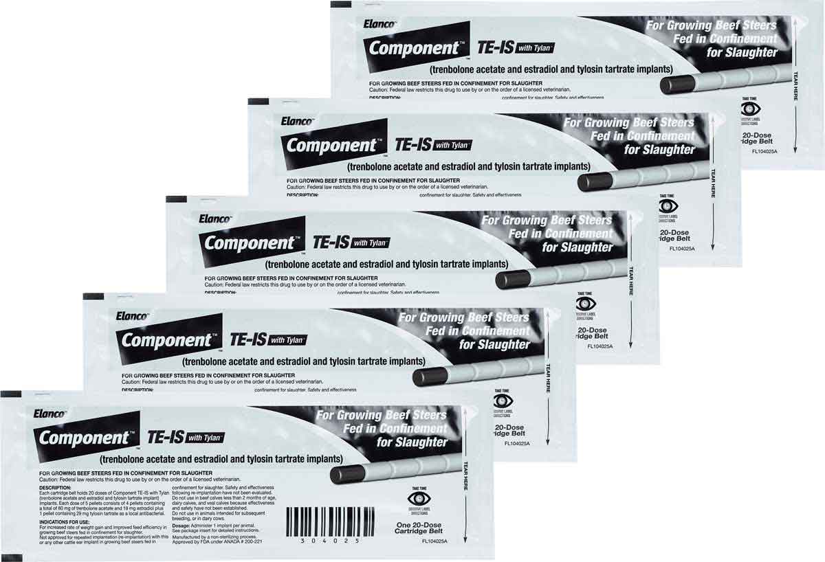 Component TE-IS with Tylan for Steers 100 dose - Item # 1420RX