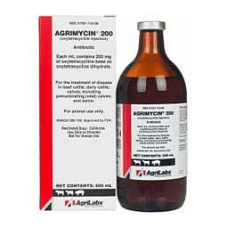 Agrimycin 200 Antibiotic for Use in Animals 500 ml (California Rx Only) - Item # 1429RX