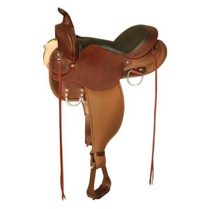 6970 El Campo Easy-Fit Gaited Western Trail Horse Saddle Walnut w/brown suede seat - Item # 14549