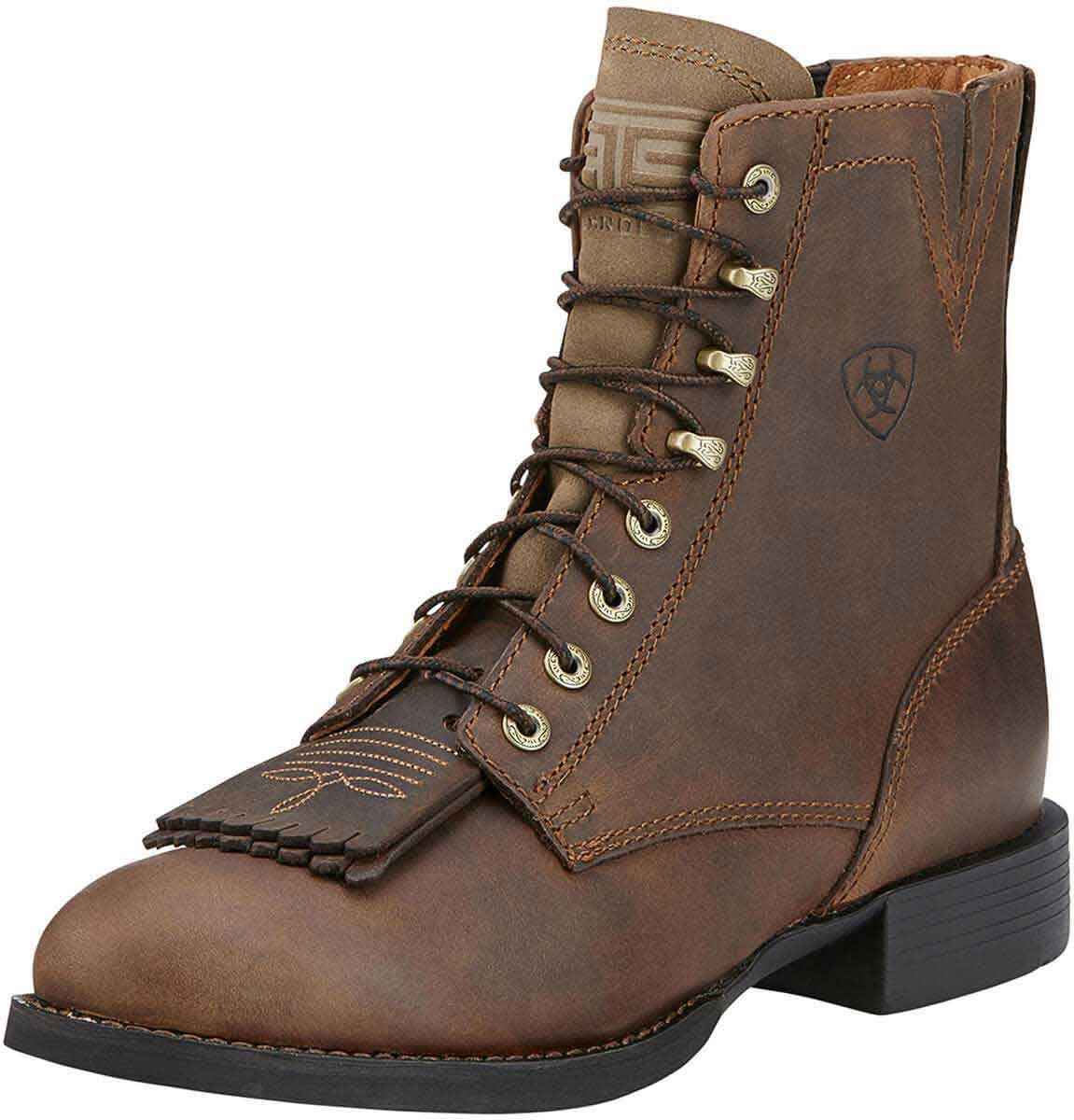 laced roper boots