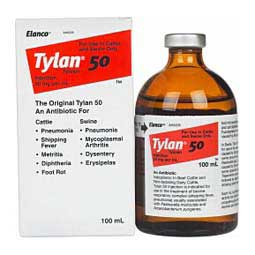 Tylan 50 Tylosin for Cattle & Swine 100 ml (California Rx Only) - Item # 1468RX