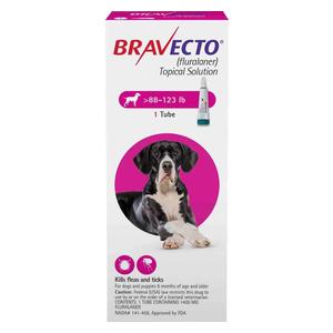 Bravecto Topical Solution for Dogs 88-123 lbs 1 ct - Item # 1474RX