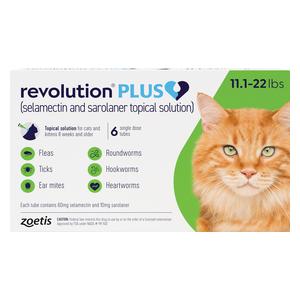 Revolution Plus for Cats 11.1-22 lbs 6 ct - Item # 1508RX