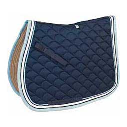 Ecole Crescent All Purpose English Saddle Pad Light Blue/Navy/White - Item # 15257