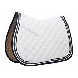 Ecole Crescent All Purpose English Saddle Pad White/Gray/Black - Item # 15257