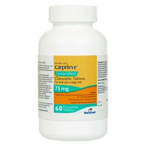 Carprieve Carprofen Chewable Tablets for Dogs (compares to Rimadyl) 75 mg 60 ct - Item # 1525RX