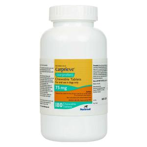 Carprieve Carprofen Chewable Tablets for Dogs (compares to Rimadyl) 75 mg 180 ct - Item # 1526RX