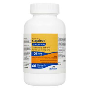 Carprieve Carprofen Chewable Tablets for Dogs (compares to Rimadyl) 100 mg 60 ct - Item # 1527RX