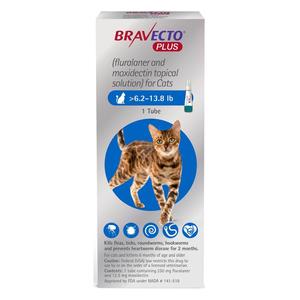Bravecto Plus Topical Solution for Cats 6.2-13.8 lbs 1 ct - Item # 1530RX
