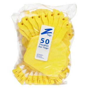 Feedlot Blank Cattle ID Ear Tags Yellow 50 ct - Item # 15319