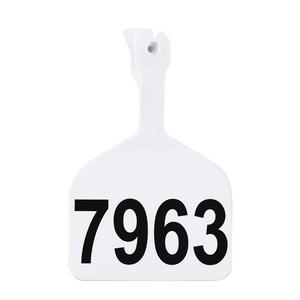 Feedlot Ear Tags Numbered Cattle ID Tags White 50 ct - Item # 15365