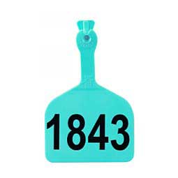 Feedlot Ear Tags - Numbered Cattle ID Tags Turquoise 50 ct - Item # 15365