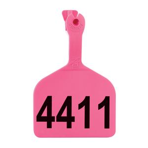 Feedlot Ear Tags Numbered Cattle ID Tags Pink 50 ct - Item # 15365