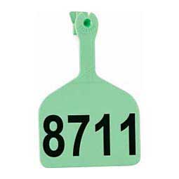 Feedlot Ear Tags - Numbered Cattle ID Tags Green 50 ct - Item # 15365