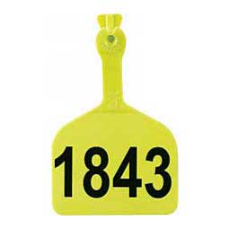 Feedlot Ear Tags - Numbered Cattle ID Tags Chartreuse 50 ct - Item # 15365