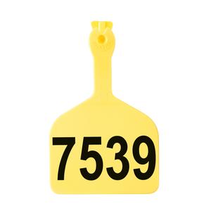 Feedlot Ear Tags Numbered Cattle ID Tags Yellow 50 ct - Item # 15365