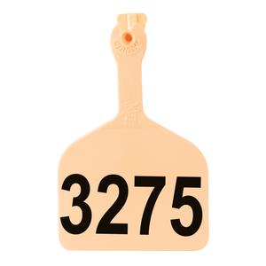 Feedlot Ear Tags Numbered Cattle ID Tags Peach 50 ct - Item # 15365