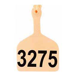 Feedlot Ear Tags - Numbered Cattle ID Tags Peach 50 ct - Item # 15365