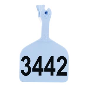 Feedlot Ear Tags Numbered Cattle ID Tags Blue 1000 ct - Item # 15366