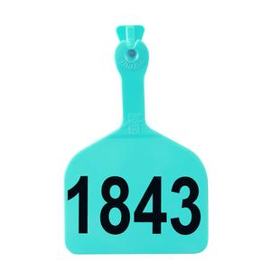 Feedlot Ear Tags Numbered Cattle ID Tags Turquoise 1000 ct - Item # 15366