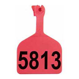Feedlot Ear Tags - Numbered Cattle ID Tags Red 1000 ct - Item # 15366
