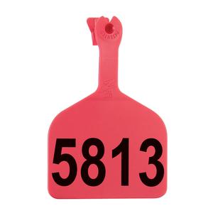 Feedlot Ear Tags Numbered Cattle ID Tags Red 1000 ct - Item # 15366