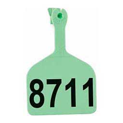 Feedlot Ear Tags - Numbered Cattle ID Tags Green 1000 ct - Item # 15366