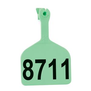 Feedlot Ear Tags Numbered Cattle ID Tags Green 1000 ct - Item # 15366