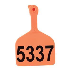 Feedlot Ear Tags Numbered Cattle ID Tags Orange 1000 ct - Item # 15366