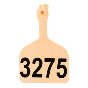 Feedlot Ear Tags Numbered Cattle ID Tags Peach 1000 ct - Item # 15366