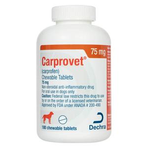 Carprovet Chewable Tablets for Dogs 75 mg 180 ct - Item # 1536RX