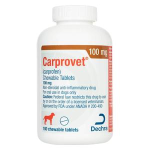 Carprovet Chewable Tablets for Dogs 100 mg 180 ct - Item # 1538RX