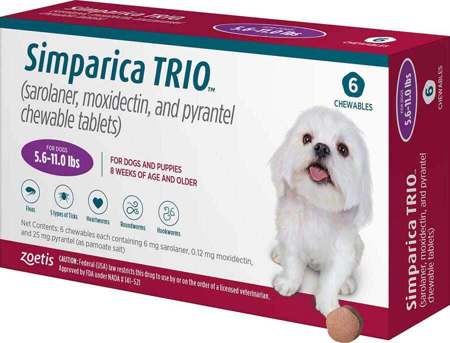Simparica TRIO for Dogs Zoetis Animal Health - Safe.Pharmacy|Wormer (Rx