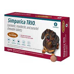 Simparica TRIO Chewable Tablets for Dogs 11.1-22 lbs (6 ct) - Item # 1549RX
