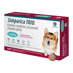 Simparica TRIO Chewable Tablets for Dogs 22.1-44 lbs (6 ct) - Item # 1550RX