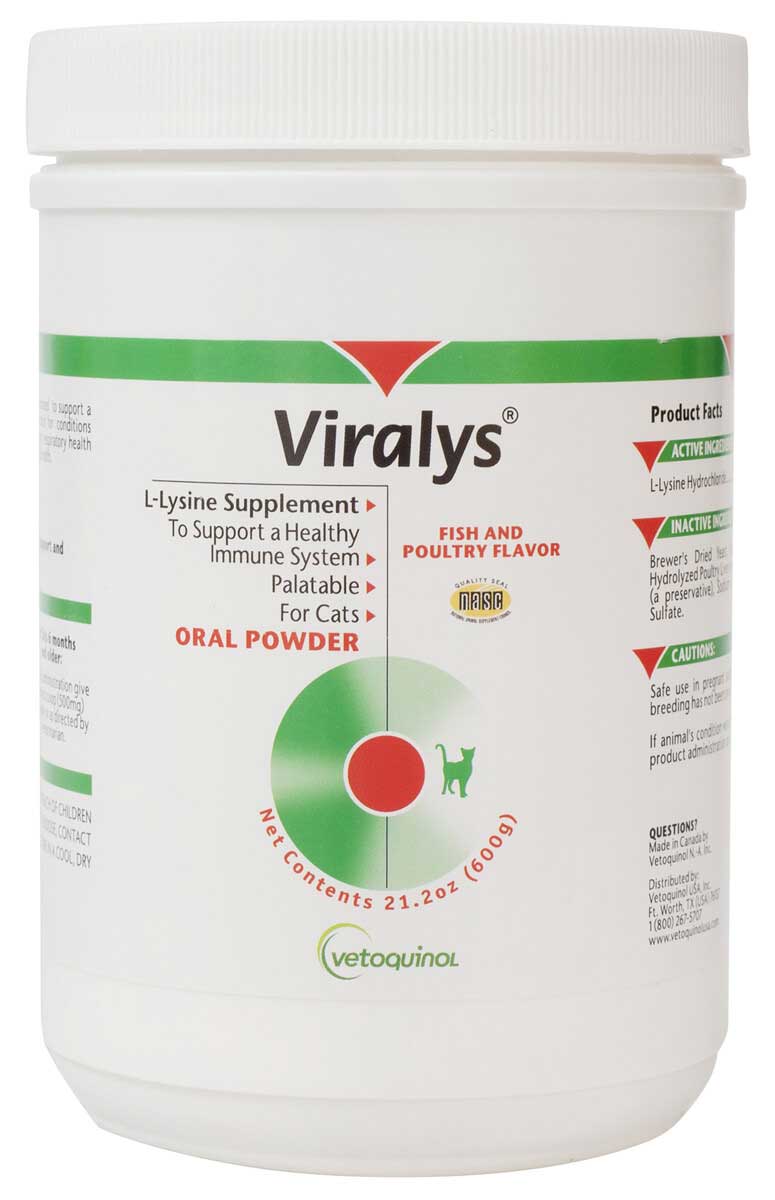 Viralys Oral LLysine Powder for Cats Vetoquinol Vitamins Minerals
