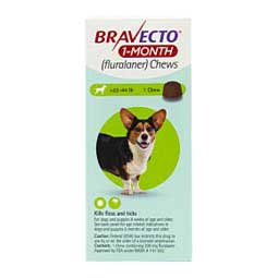 Bravecto 1-Month Chews for Dogs and Puppies 22-44 lbs 1 ct - Item # 1563RX