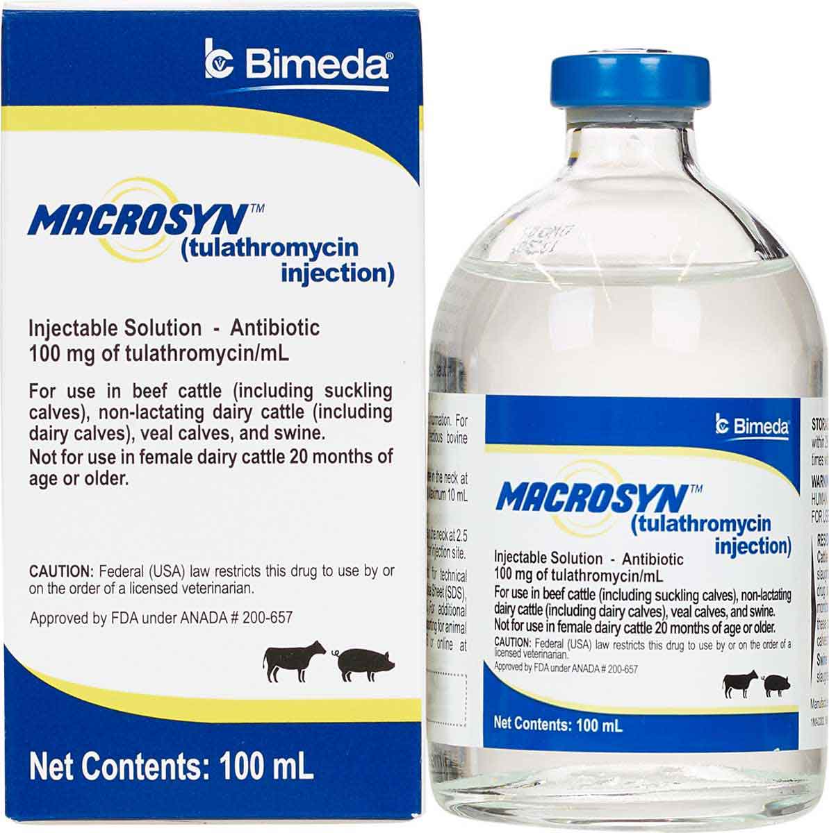 Macrosyn Tulathromycin for Cattle and Swine Bimeda - Valley Vet Supply ...