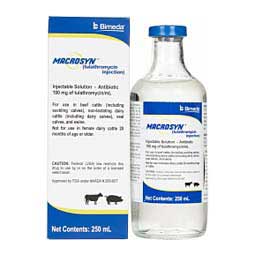 Macrosyn Tulathromycin for Cattle and Swine 250 ml - Item # 1573RX