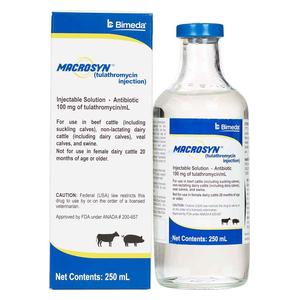 Macrosyn Tulathromycin for Cattle and Swine Bimeda - Valley Vet Supply ...