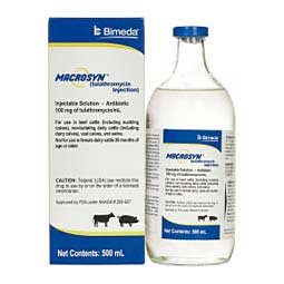 Macrosyn Tulathromycin for Cattle and Swine 500 ml - Item # 1574RX