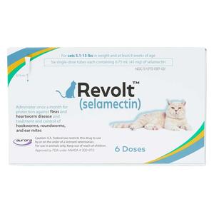 Revolt Selamectin for Cats 5.1-15 lbs 6 ct - Item # 1576RX