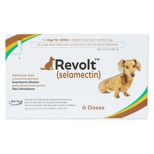 Revolt Selamectin for Dogs 10.1-20 lbs 6 ct - Item # 1579RX
